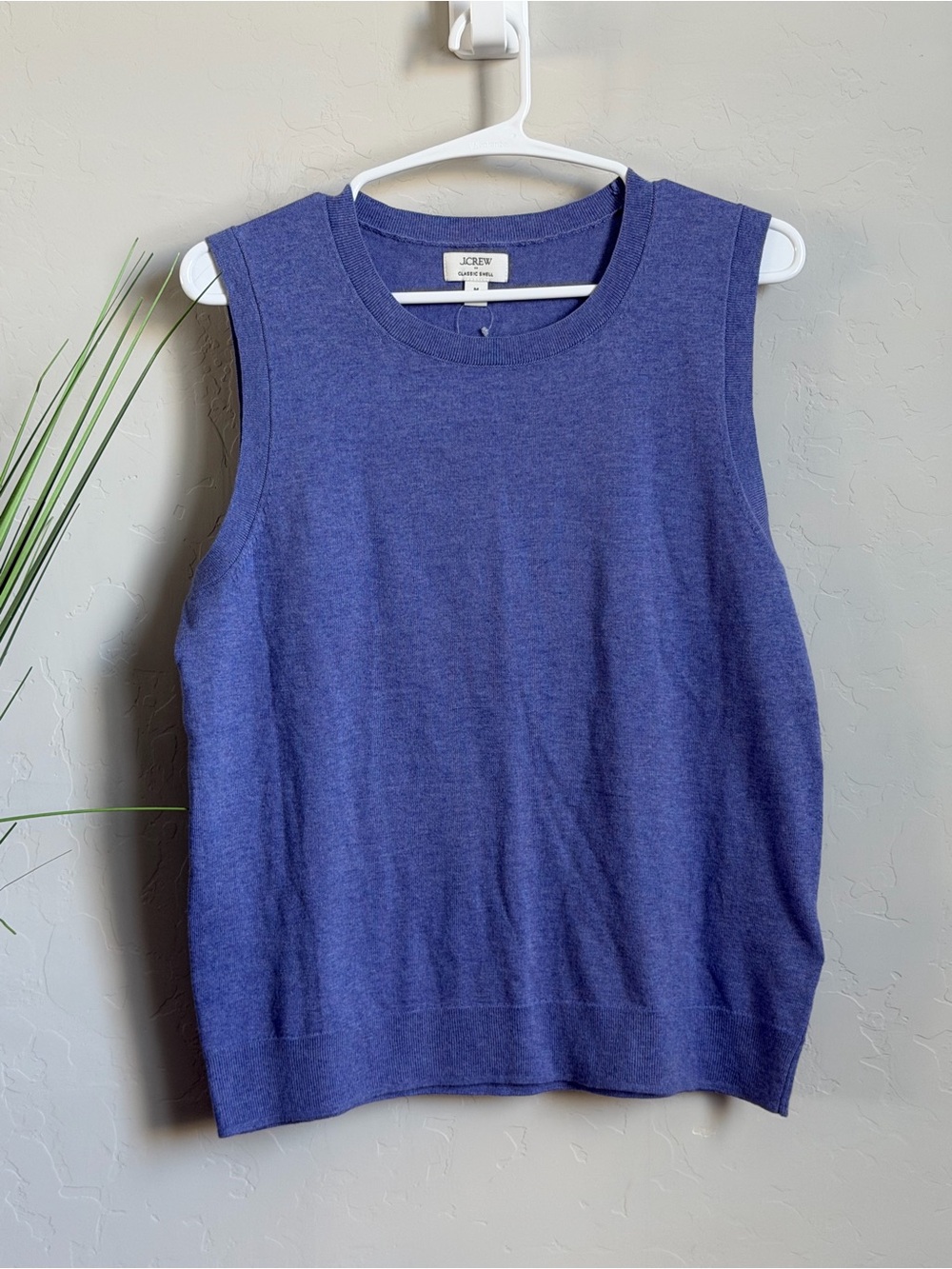 J.Crew Classic Shell Sweater Tank NWT Medium Periwinkle Blue Cotton